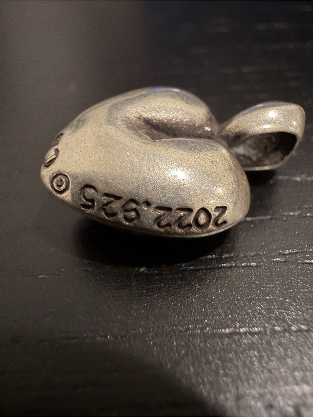 Chrome Cemetery Heart Charm .925 silver - Picture 5 of 5